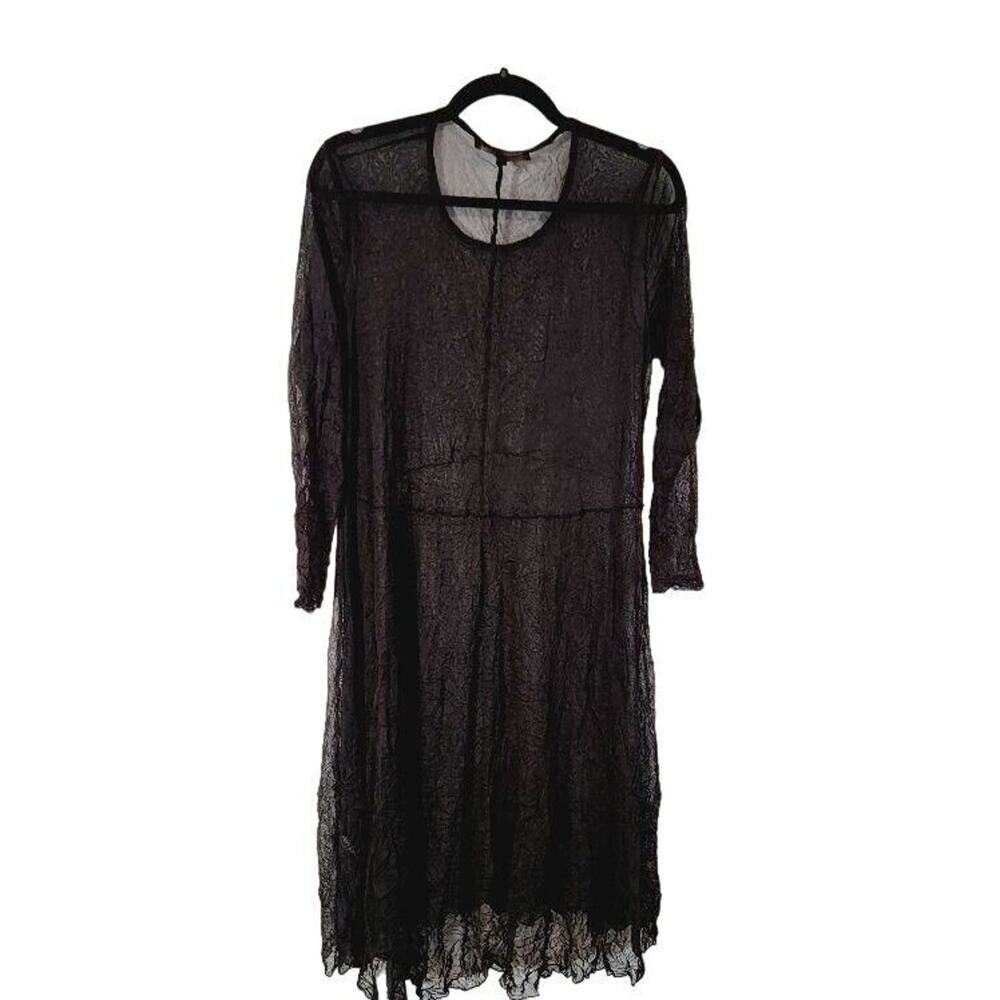 Liv By Habitat Sheer Black Dress‎ Pullover Women's Sz M Dark Academia Goth